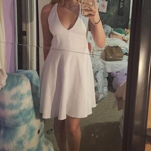 Hollister White Halter Dress